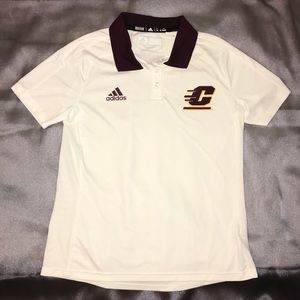 Adidas Central Mich University Athletic Short Sleeve Shirt Medium NWT